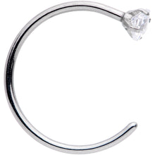 Load image into Gallery viewer, 20G Clear Gem Rhombus Multiple Size Nose Hoop Set of 5
