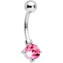 Load image into Gallery viewer, Pink Gem Valentines Day Winged Heart Belly Ring Set of 4