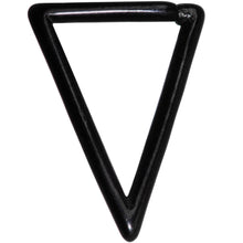 Load image into Gallery viewer, 16G 5/16 Black Geometric Triangle Closure Ring
