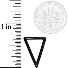 Load image into Gallery viewer, 16G 5/16 Black Geometric Triangle Closure Ring