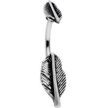 Load image into Gallery viewer, Southwestern Feathers Double Mount Belly Ring