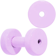 Load image into Gallery viewer, Sweet Pastel Purple Screw Fit Tunnel Plug Set 16G to 19mm