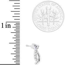 Load image into Gallery viewer, 20G 1/4 Clear CZ Twisting Strands Nose Bone