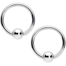 Load image into Gallery viewer, 14G 7/16 1/2 Clear Gem Flowers BCR Barbell Nipple Ring Set of 4