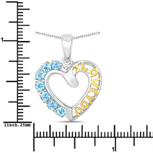 Load image into Gallery viewer, 0.84 Carat Genuine Swiss Blue Topaz .925 Sterling Silver Pendant