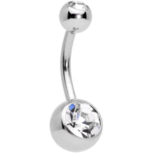Load image into Gallery viewer, Clear Gem Gold Tone Pineapple Belly Ring Set of 4 Bonus Pack