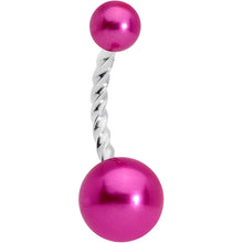 Load image into Gallery viewer, Purple Pearlescent Totally Twisted Belly Ring