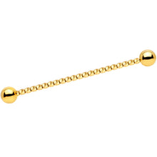 Load image into Gallery viewer, 14G Yellow Green Gem Pineapple Twisted Industrial Barbell Set