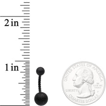 Load image into Gallery viewer, Black Anodized Tastefully Twisted Belly Ring