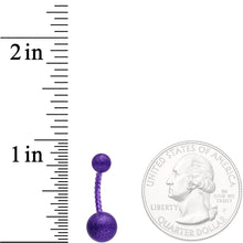 Load image into Gallery viewer, Purple Anodized Tastefully Twisted Belly Ring