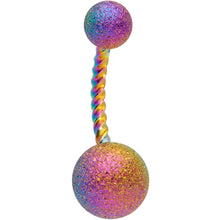 Load image into Gallery viewer, Rainbow Anodized Tastefully Twisted Belly Ring