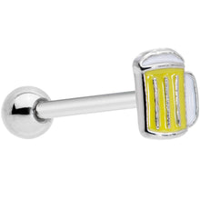 Load image into Gallery viewer, St Patricks Day Frosty Mug of Beer Barbell Tongue Ring