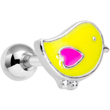 Load image into Gallery viewer, 16G 1/4 Yellow Easter Chick Cartilage Tragus Earring