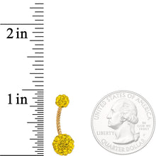 Load image into Gallery viewer, Clear Yellow Gem Totally Twisted Belly Ring Set of 4