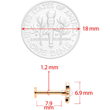 Load image into Gallery viewer, 16G 5/16 White Faux Opal Rose Gold Tone Flower Labret Set of 3