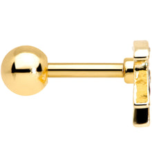 Load image into Gallery viewer, 16G 1/4 Gold Tone Swallow Tattoo Black Bird Cartilage Tragus