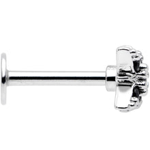 Load image into Gallery viewer, 16G 5/16 Black Gem Compass Star Labret Monroe Tragus