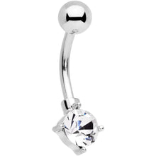 Load image into Gallery viewer, Clear Blue Aurora Gem Moon and Star Twisted Belly Ring Set of 3