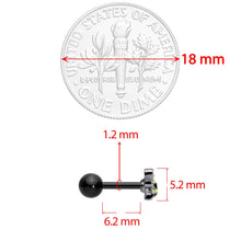 Load image into Gallery viewer, 16G 1/4 Yellow Black Blissful Bumblebee Cartilage Tragus Earring
