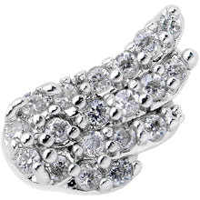 Load image into Gallery viewer, 16G 5/16 Clear CZ Gem Angels Wing Labret Monroe Tragus