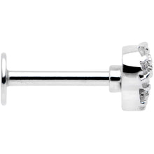 Load image into Gallery viewer, 16G 5/16 Clear CZ Gem Angels Wing Labret Monroe Tragus