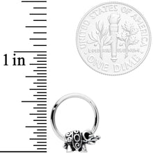 Load image into Gallery viewer, 16G 3/8 Festive Elephant Hinged Segment Ring