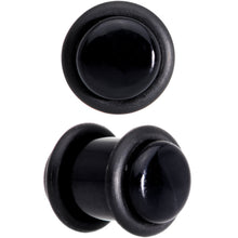 Load image into Gallery viewer, 0G Basic Black Acrylic Straight Plug Set