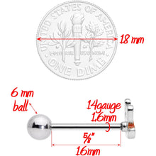 Load image into Gallery viewer, Nerdy Easter Bunny Barbell Tongue Ring