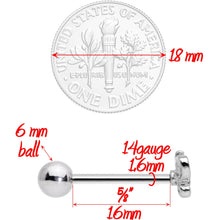 Load image into Gallery viewer, Clear Gem Loopy Openwork Butterfly Barbell Tongue Ring