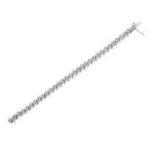 Load image into Gallery viewer, .925 Sterling Silver 2.0 Cttw Round-Cut Diamond "S" Link Bracelet (I-J Color, I3 Clarity) - 7.25"