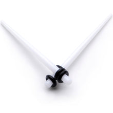 Load image into Gallery viewer, White Acrylic Straight Taper Set Available in Sizes 14G to 00G