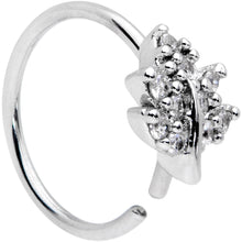 Load image into Gallery viewer, 20G 5/16 Clear CZ Gem Maple Leaf Nose Hoop