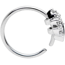 Load image into Gallery viewer, 20G 5/16 Clear CZ Gem Maple Leaf Nose Hoop