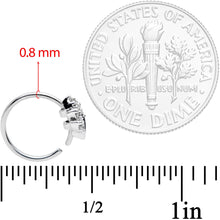 Load image into Gallery viewer, 20G 5/16 Clear CZ Gem Maple Leaf Nose Hoop