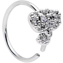 Load image into Gallery viewer, 20G 5/16 Clear CZ Elegant Elephant Nose Hoop