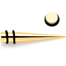 Load image into Gallery viewer, Gold Tone Anodized Straight Taper Set Available in Sizes 12G to 00G