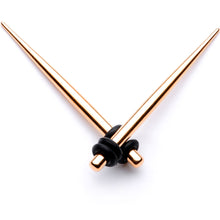 Load image into Gallery viewer, Rose Gold Tone Anodized Straight Taper Set Available in Sizes 14G to 00G