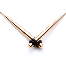 Load image into Gallery viewer, Rose Gold Tone Anodized Straight Taper Set Available in Sizes 14G to 00G