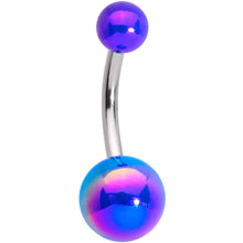 Load image into Gallery viewer, Blue Gem Variety Party Crescent Moon Star Belly Ring Set of 4