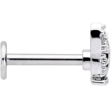 Load image into Gallery viewer, 16G 5/16 Clear CZ Gem Bulldog Labret Monroe Tragus