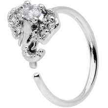 Load image into Gallery viewer, 20G 5/16 Clear Gem Enticing Elephant Nose Hoop