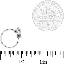 Load image into Gallery viewer, 20G 5/16 Clear Gem Enticing Elephant Nose Hoop