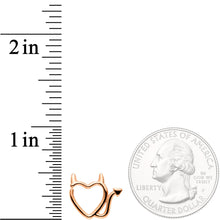 Load image into Gallery viewer, 16G 5/16 Rose Gold Tone Little Devil Heart Closure Ring