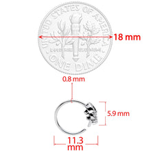 Load image into Gallery viewer, 20G 5/16 Clear CZ Gem All About Owl Nose Hoop