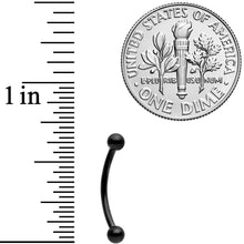 Load image into Gallery viewer, 16G 1/2 Black Curved Barbell