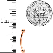 Load image into Gallery viewer, 16G 1/2 Rose Gold Tone Curved Barbell