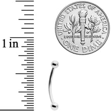 Load image into Gallery viewer, 16G 1/2 Stainless Steel Curved Barbell