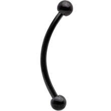 Load image into Gallery viewer, 16G 9/16 Black Curved Barbell