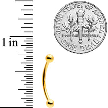 Load image into Gallery viewer, 16G 9/16 Gold Tone Curved Barbell