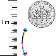 Load image into Gallery viewer, 16G 9/16 Rainbow Curved Barbell